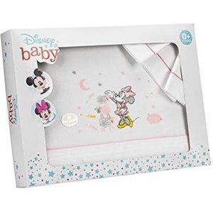 Interbaby Mn005-12 Disney Minnie Mouse autolakens, wit en roze