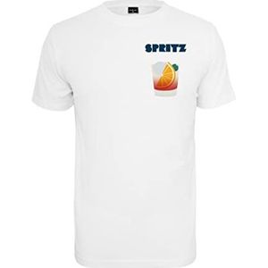 Mister Tee Vintage Spritz Tee Round Neck T-shirt voor heren, Wit