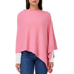 United Colors of Benetton Cape 1235du00t Gebreide poncho en capes voor dames, 1 stuk, Roze 74 W