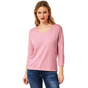 Street One T-shirt à manches 3/4 pour femme, Mélange de roses d'hiver, 44