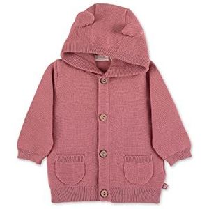 Sterntaler Baby meisjes gebreide jas baby GOTS - Emmi cardigan baby cardigan - gebreide jas met oren en knoopsluiting - roze, 56, Roze