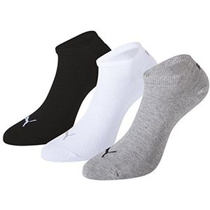 Puma Sportsokken, uniseks, verpakking van 3, meerkleurig (grijs/wit/zwart))