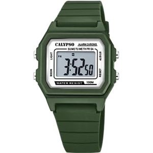 Calypso Unisex digitaal horloge kwarts kunststof armband K5805/2, Uniek, Riem