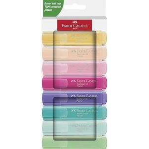 Faber-Castell 254658 pastelmarkeerstiften met duurzame wigpunt, lijnbreedte 1-5 mm, navulbaar, 8 stuks