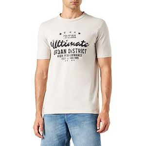 Koton Heren T-shirt met ronde hals en korte mouwen, beige (050), M EU, Beige (050), M, Beige (050)