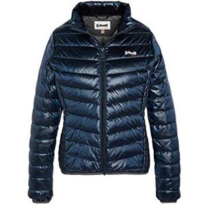 Schott NYC Bakershw dames donsjack met veer, oceaanblauw, S, Oceaan Blauw