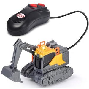 Dickie Toys - Volvo Graafmachine - 14 cm met kabelafstandsbediening - Graafmachine speelgoed met afstandsbediening, licht en batterijen - Voor kinderen vanaf 3 jaar - Veelkleurig