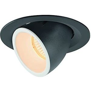 SLV Numinos inbouwlamp Gimble M / LED plafondspot inbouwlamp plafondlamp binnenverlichting / 2700K 17,5W 1600lm zwart 20°