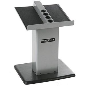 POWERBLOCK Grote kolomhouder, halterhouder en gewichthouder, gebruik van rekbare halters, krachttraining thuis, innovatieve trainingsapparatuur