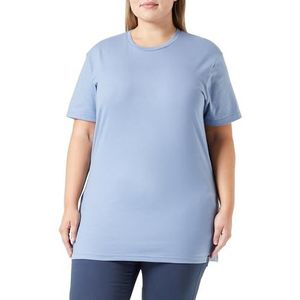 TRIGEMA T-shirt pour femme - Coupe ajustée avec col rond - 537201, Bleu nacré, XL