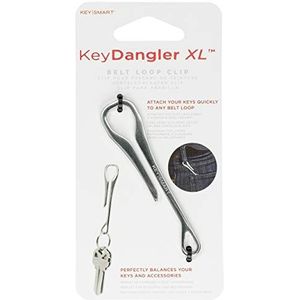 KeySmart Key Dangler - Bevestig je KeySmart aan alles (XL-maat, zilver)