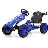 Milly Mally Rocket Go Kart Pedaalvoertuig met handrem en verstelbare zitting, voor kinderen vanaf 3 jaar, marineblauw