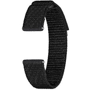 Samsung Fabric Band (slank, S/M) Armband van reflecterend materiaal voor Galaxy Watch4 | Watch5 | Watch6 Series, zwart