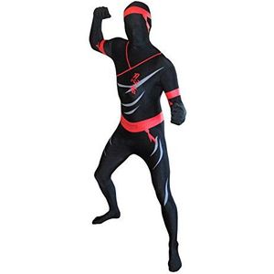 Morphsuits - CS97028/XL - tweede huid Ninja-morphsuit, zwart, maat XL