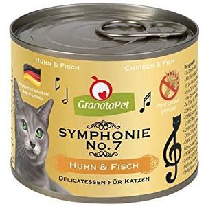 GranataPet Symphonie No.7 Kip & Vis 6 x 200 g Kattenvoer Zonder Granen & Suikers Toegevoegd Natuurlijk Jelly Net Heerlijk Vochtig Voedsel voor Katten