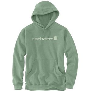 Carhartt Sweatshirt met grafisch logo, losse pasvorm, middelhoge taille, trainingspak voor heren, Loden Frost Heather