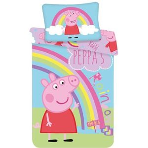 Jerry Fabrics PEP016 Peppa Pig babybeddengoed, 100 x 135 cm