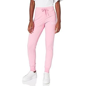 Moschino Slim fit joggingbroek voor dames, van katoen, stretch fleece met verstelbaar trekkoord en geribbelde manchetten, Roze