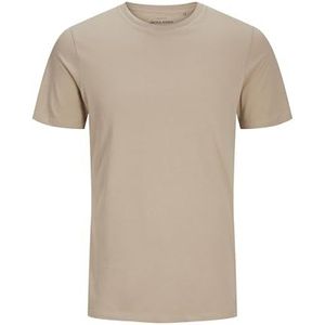 JACK & JONES T-shirt voor heren, biologisch katoen, uniseks, Beige (crockery details: slim), M