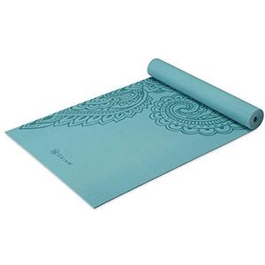 Gaiam Yogamat, antislip, hoogwaardig, bedrukt, voor alle soorten yoga, pilates en vloeroefeningen, mat paisleypatroon, 5 mm (05-64037)