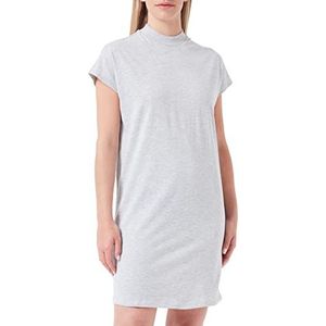 Vero Moda Vmglenn SS Turtle korte mini-jurk voor dames, lichtgrijs gemêleerd, XS, Lichtgrijs chinees