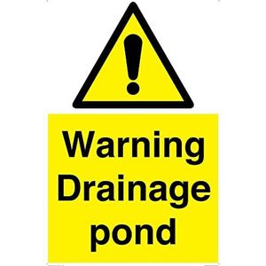 Panneau d'avertissement pour étang de drainage – 400 x 600 mm – A2P
