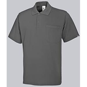 BP 1612-181-53-XL Unisex Polo Shirt 1/2 Arm Polo kraag met Knoopsluiting 70 cm Stof Mix 220g / m² donkergrijs XL