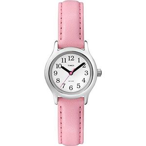 Timex Time Machines T79081 kinderhorloge met armband, roze, 24 mm, wit/roze, riem, Wit/Roze, riem