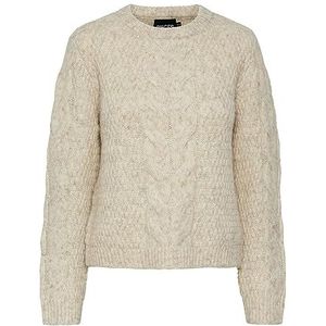 PIECES Pcnina LS O-hals Knit Noos Bc Sweatshirt voor dames, Berk