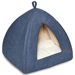Best Pet Supplies Best Pet SuppliesTT634-M zacht bed voor hond en kat, 40,6 x 40,6 x 35,6 cm, marineblauw