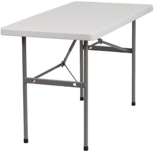 Flash Furniture Klaptafel van kunststof, wit, 61 x 121,9 cm (b x l)