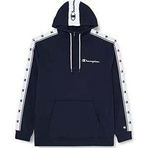 Champion Legacy American Tape Heavy Powerblend Terry Half Zip Sweatshirt met capuchon, heren, marineblauw, S, Navy Blauw