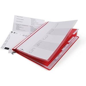 Durable - Ordner voor personeelsmanagement - 5 registers - met omslag - 1 stuk - 255403 rood