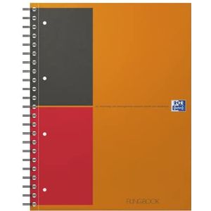 OXFORD Filingbook International 100102000 Filingbook International A4+, 100 vellen, gelinieerd, met 3 uitneembare tabbladen, oranje