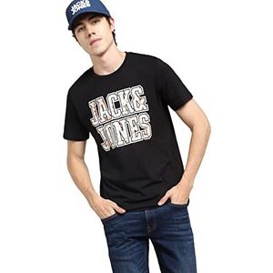 JACK & JONES Jjneon Dot T-shirt met ronde hals voor heren, zwart.