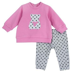 Chicco, Jumpsuit voor meisjes met comfortabele lange broek en sweatshirt van zachte en wasbare stof, kleding voor meisjes en meisjes, ontworpen in Italië, Roze (2)