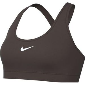 Nike Women'S Bra W Nk Swsh Lgt Spt Bra, Baroque Brown/White, DX6817-237, XL