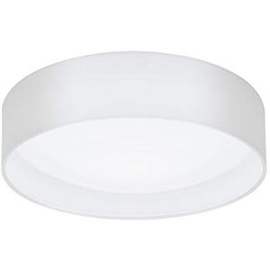 EGLO LED plafondlamp Pasteri, 1 lamp textiel plafondlamp, materiaal: staal, stof, kunststof, kleur: wit, Ø: 32 cm