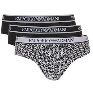 Emporio Armani Lot de 3 boxers pour homme, Noir/noir, XL