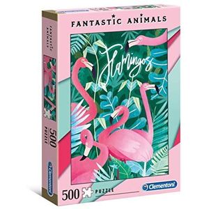 Clementoni - Fantastic Animals-flamingo's - 500 stuks - 35067