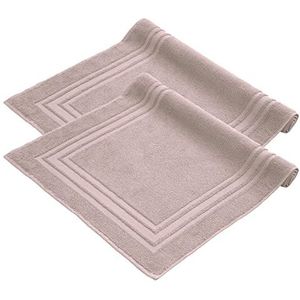 Komfortec Badmat Set - 2 stuks - 50x70 cm - 100% Katoen - Zachte en Absorberende Douchemat/Handdoek - Roze
