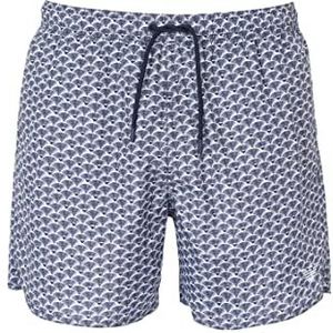 Emporio Armani Heren Boxershorts Micropattern Swim Trunks, Wit, 31 W, Wit.