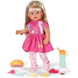 BABY born Sarah, 36 cm lange pop met lang haar en 7 functies, voor kinderen vanaf 3 jaar, werkt zonder batterijen, 835722 Zapf Creation