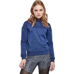 Urban Classics cropped terry dames hoodie, Spaceblue