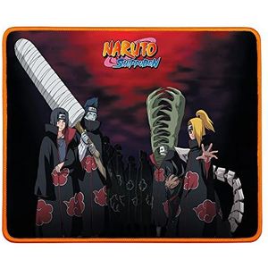 Konix Naruto Shippuden Gaming-muismat, 32 x 27 cm, antislip rubberen onderkant, Akatsuki-motief