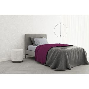 Italian Bed Linen Parure de lit 100% coton TRENDY CHIC, place et demie, fuchsia