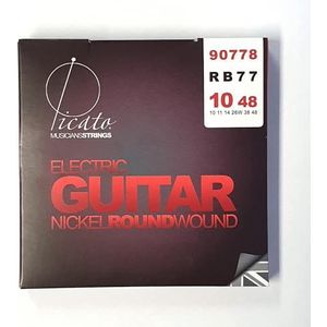 Picato 90778 snaren voor elektrische gitaar, rond, nikkel, 6 stuks