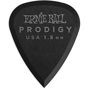 Ernie Ball Prodigy standaard plectrums, 1,5 mm, zwart, 6 stuks