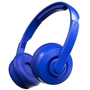 Skullcandy Bluetooth cassette, draadloos, on-ear hoofdtelefoon met microfoon, 22 uur batterijduur, met afneembare AUX-kabel en opvouwbaar ontwerp, blauw