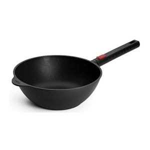 Wokpan, ø 24 cm, 2.8 L, Gerecycled Aluminium, QXR Non Stick, Inductie - Woll | EcoLogic QXR